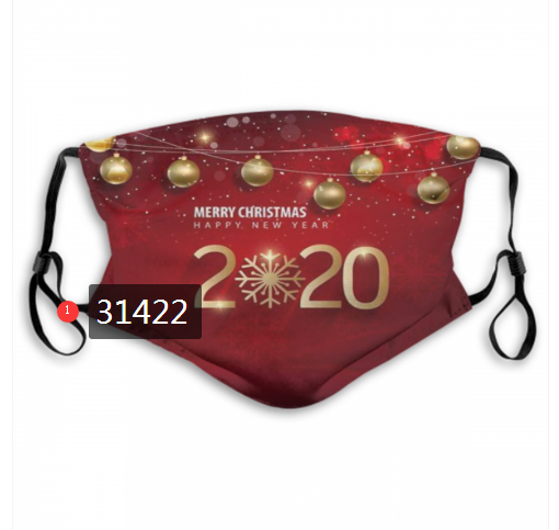 2020 Merry Christmas Dust mask with filter 1->mlb dust mask->Sports Accessory